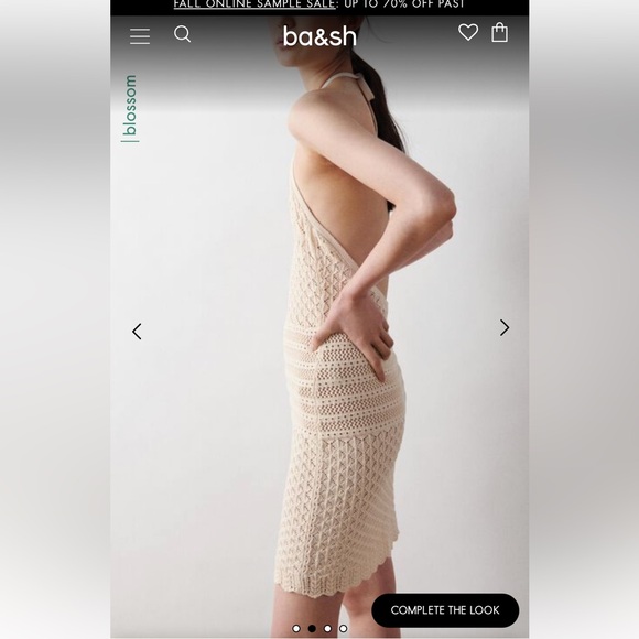 NEW ba&sh Crochet Halter Dress - Picture 2 of 3